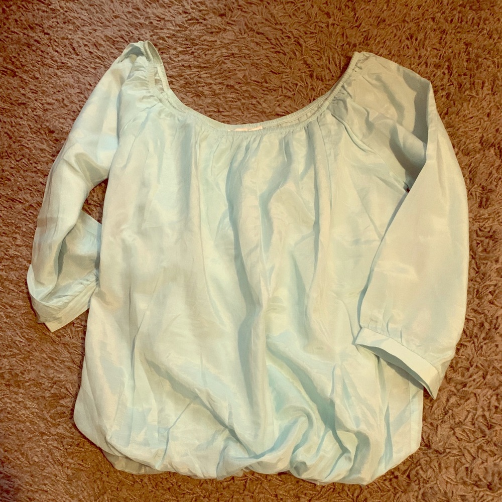 Light blue silk blouse from Sophie’s Sisters